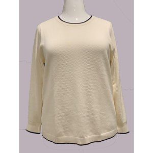 Loft Plus – Off White Textured Sweater